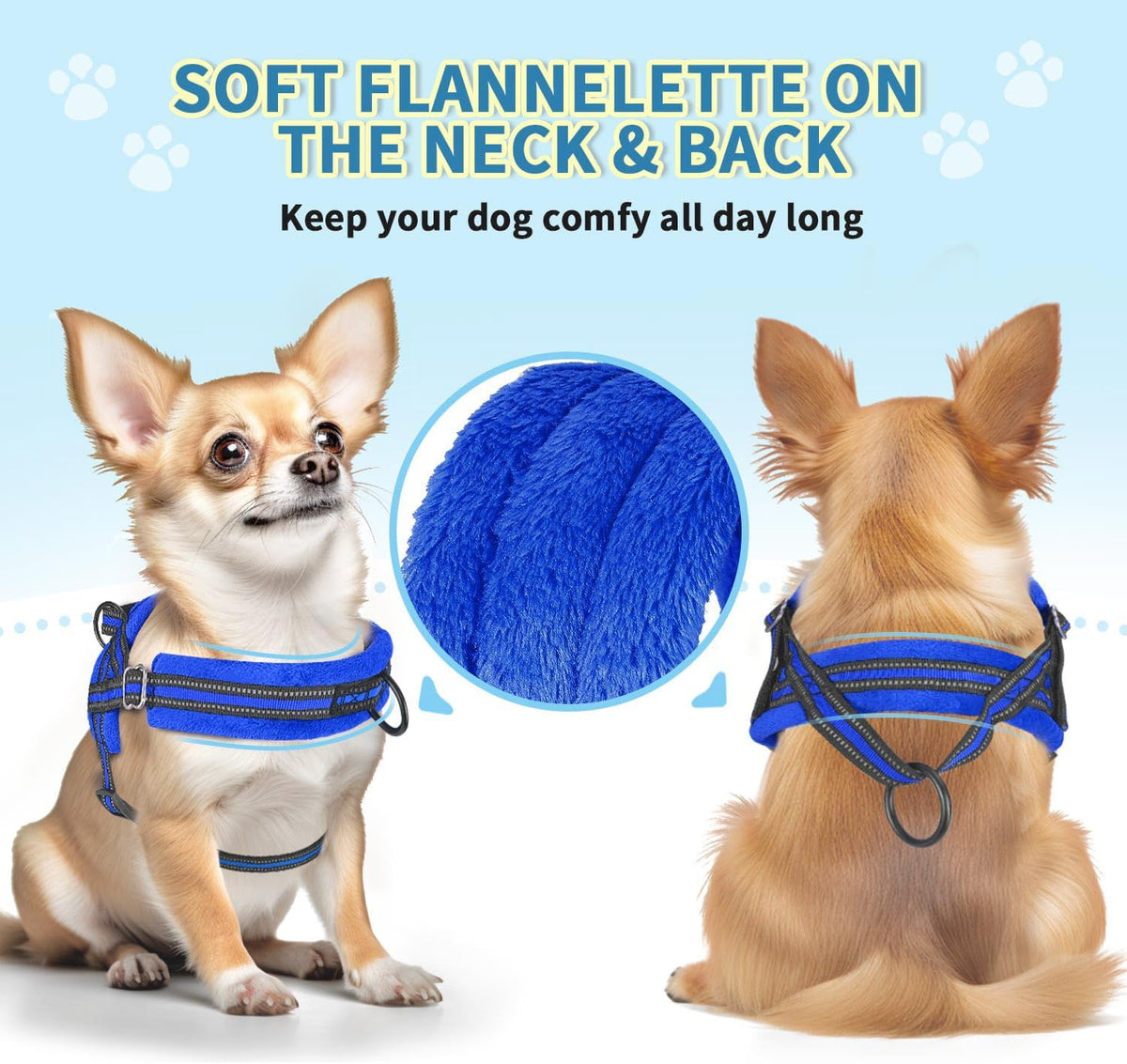Small Dog Harness and Leash Set, No Pull Soft Padded Vest