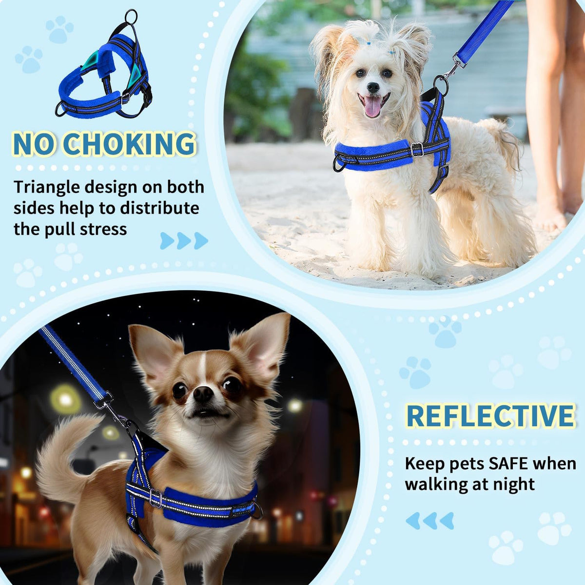 Small Dog Harness and Leash Set, No Pull Soft Padded Vest
