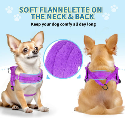 Small Dog Harness and Leash Set, No Pull Soft Padded Vest