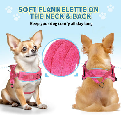 Small Dog Harness and Leash Set, No Pull Soft Padded Vest