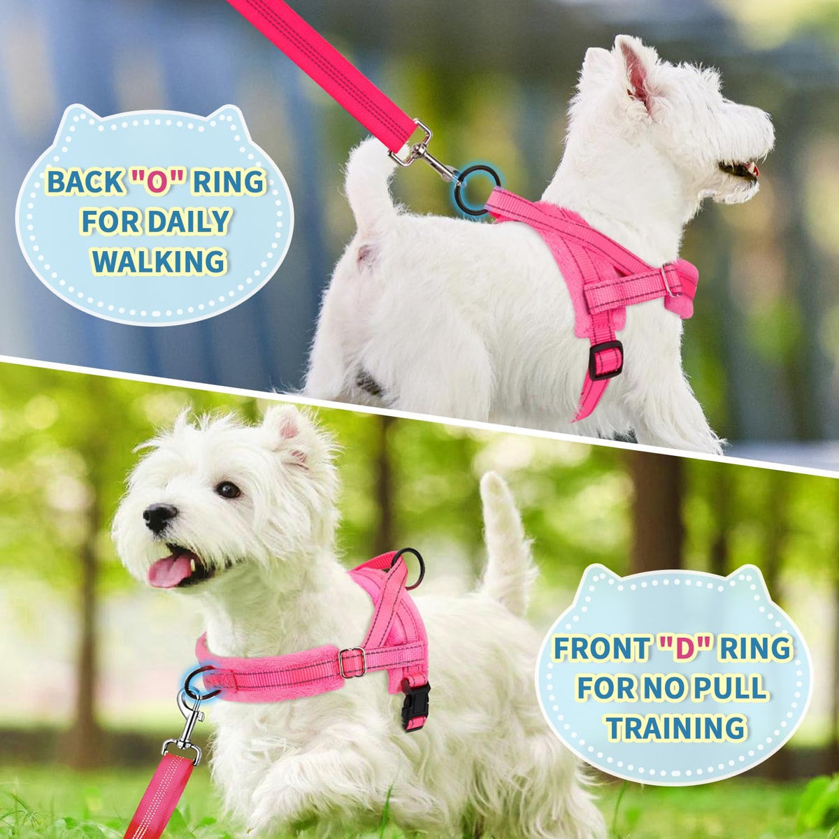 Small Dog Harness and Leash Set, No Pull Soft Padded Vest