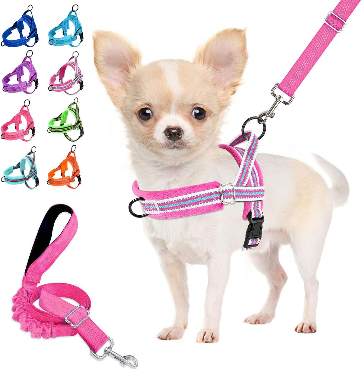 Small Dog Harness and Leash Set, No Pull Soft Padded Vest