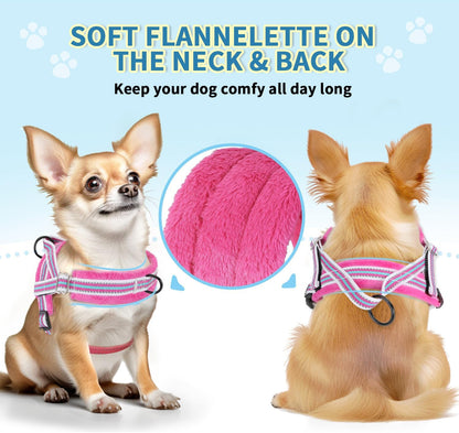 Small Dog Harness and Leash Set, No Pull Soft Padded Vest