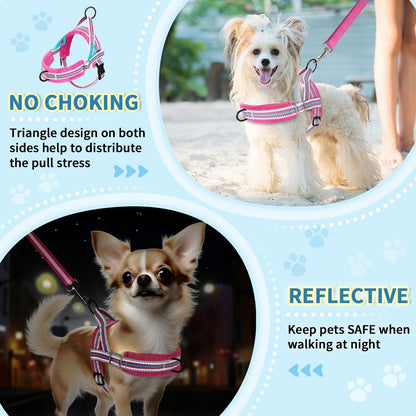 Small Dog Harness and Leash Set, No Pull Soft Padded Vest