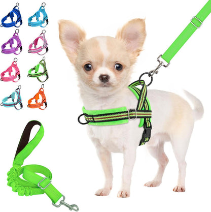 Small Dog Harness and Leash Set, No Pull Soft Padded Vest
