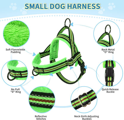 Small Dog Harness and Leash Set, No Pull Soft Padded Vest