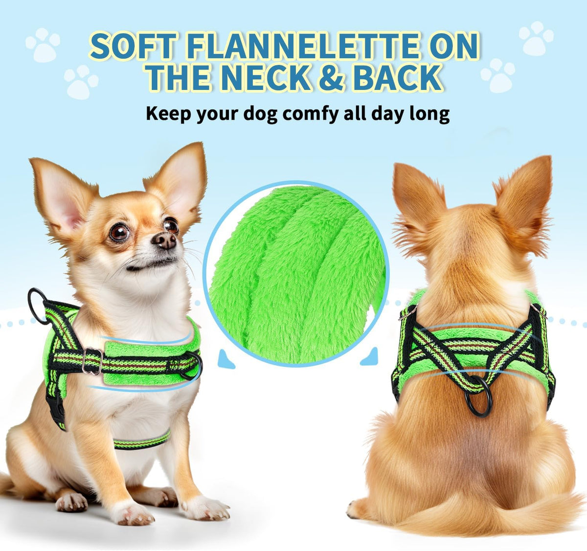 Small Dog Harness and Leash Set, No Pull Soft Padded Vest