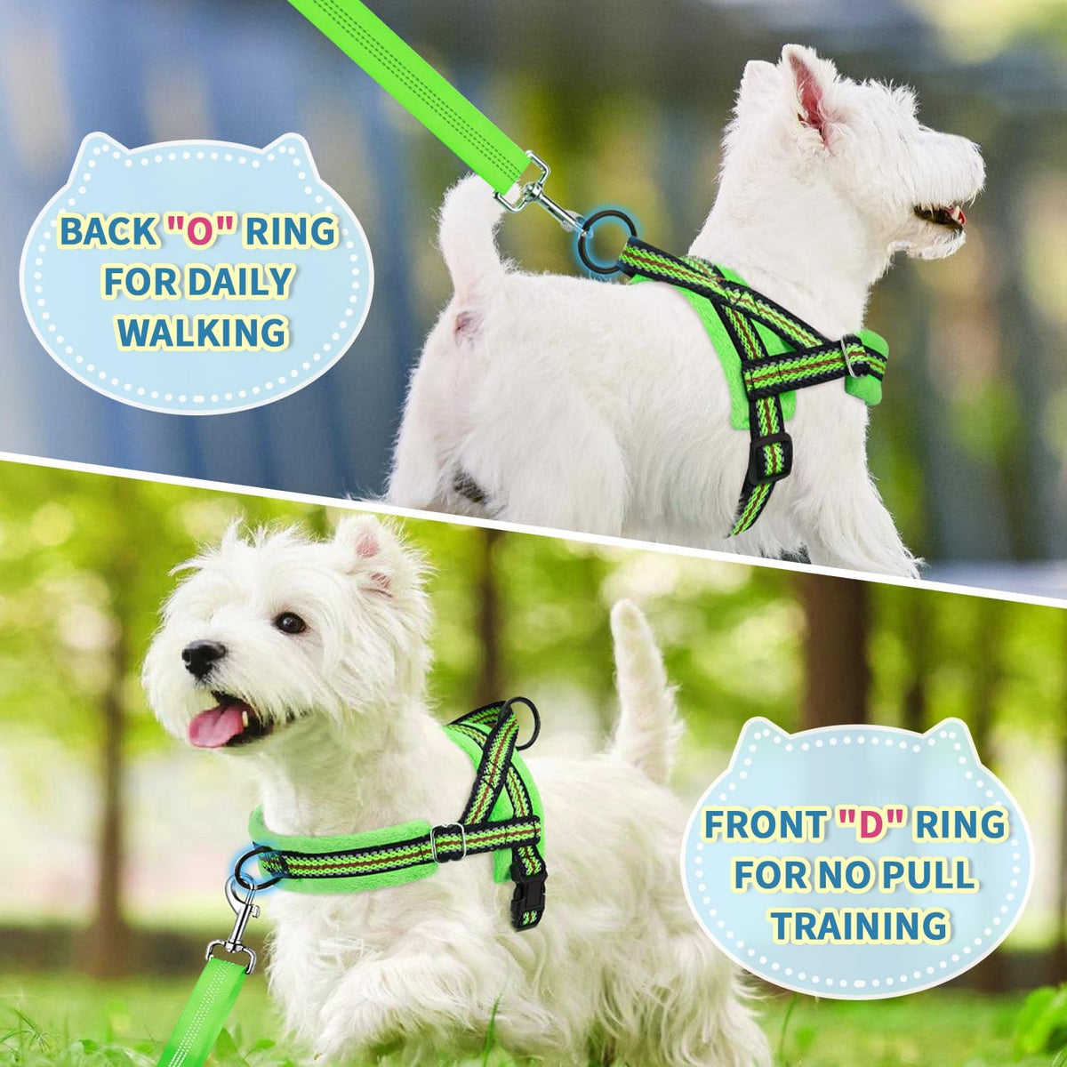 Small Dog Harness and Leash Set, No Pull Soft Padded Vest