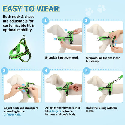 Small Dog Harness and Leash Set, No Pull Soft Padded Vest