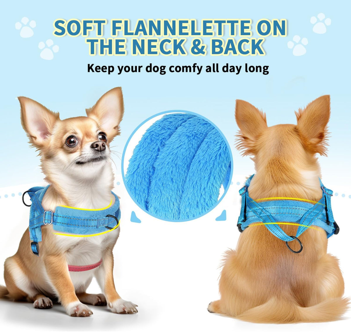 Small Dog Harness and Leash Set, No Pull Soft Padded Vest