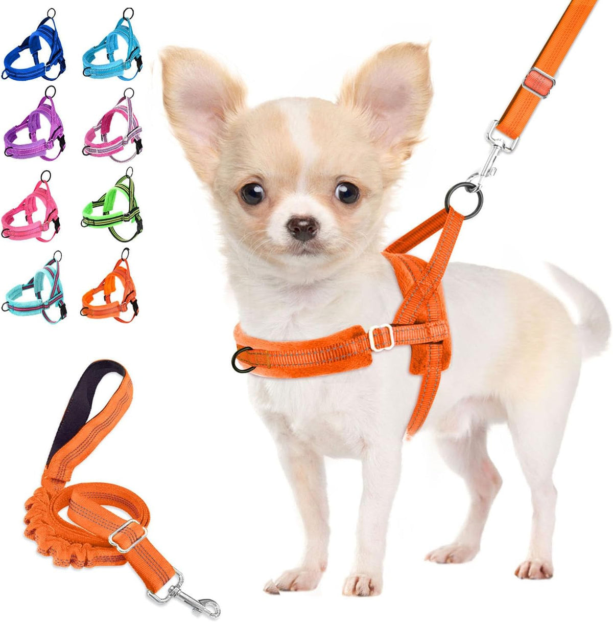 Small Dog Harness and Leash Set, No Pull Soft Padded Vest