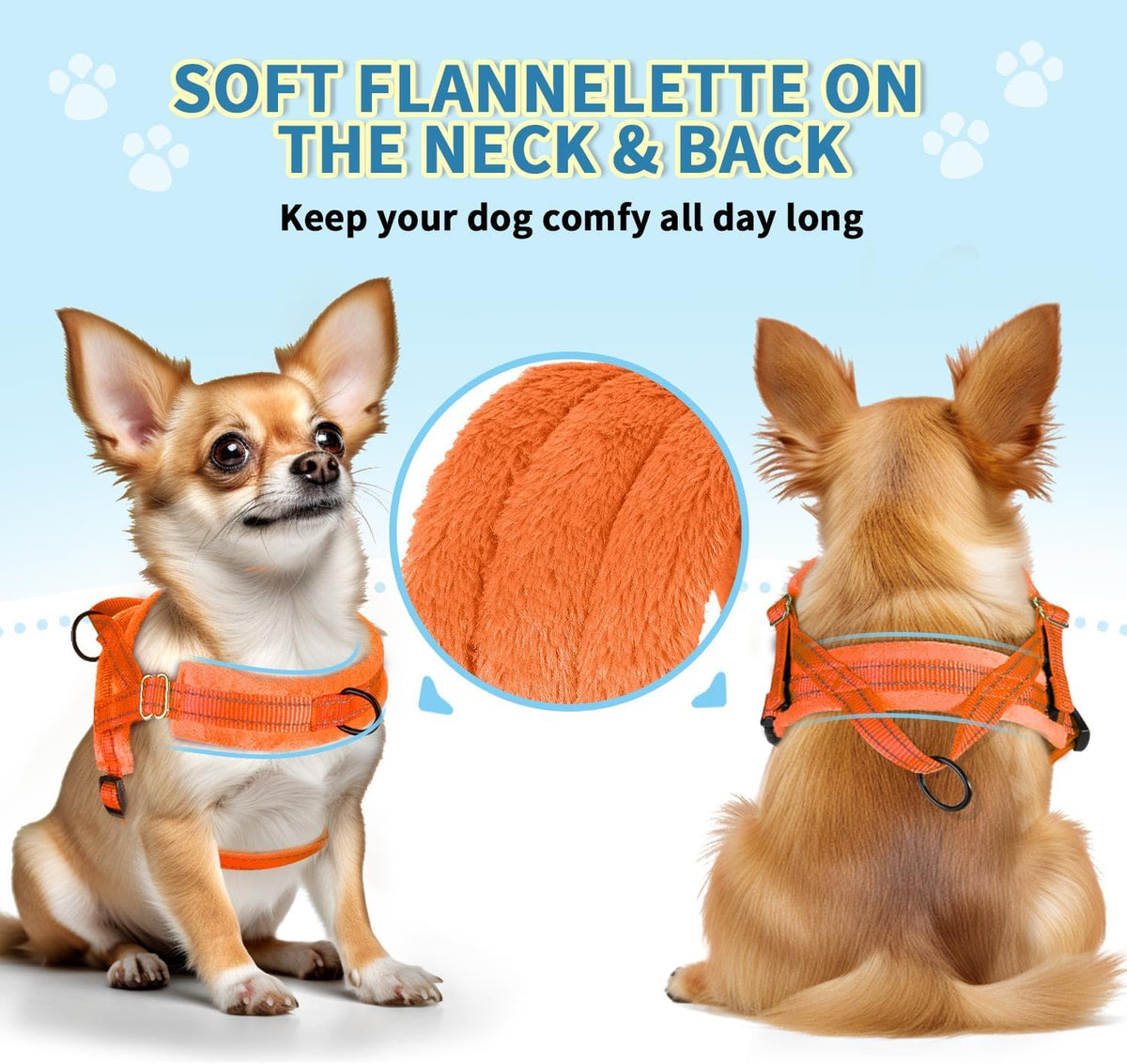 Small Dog Harness and Leash Set, No Pull Soft Padded Vest