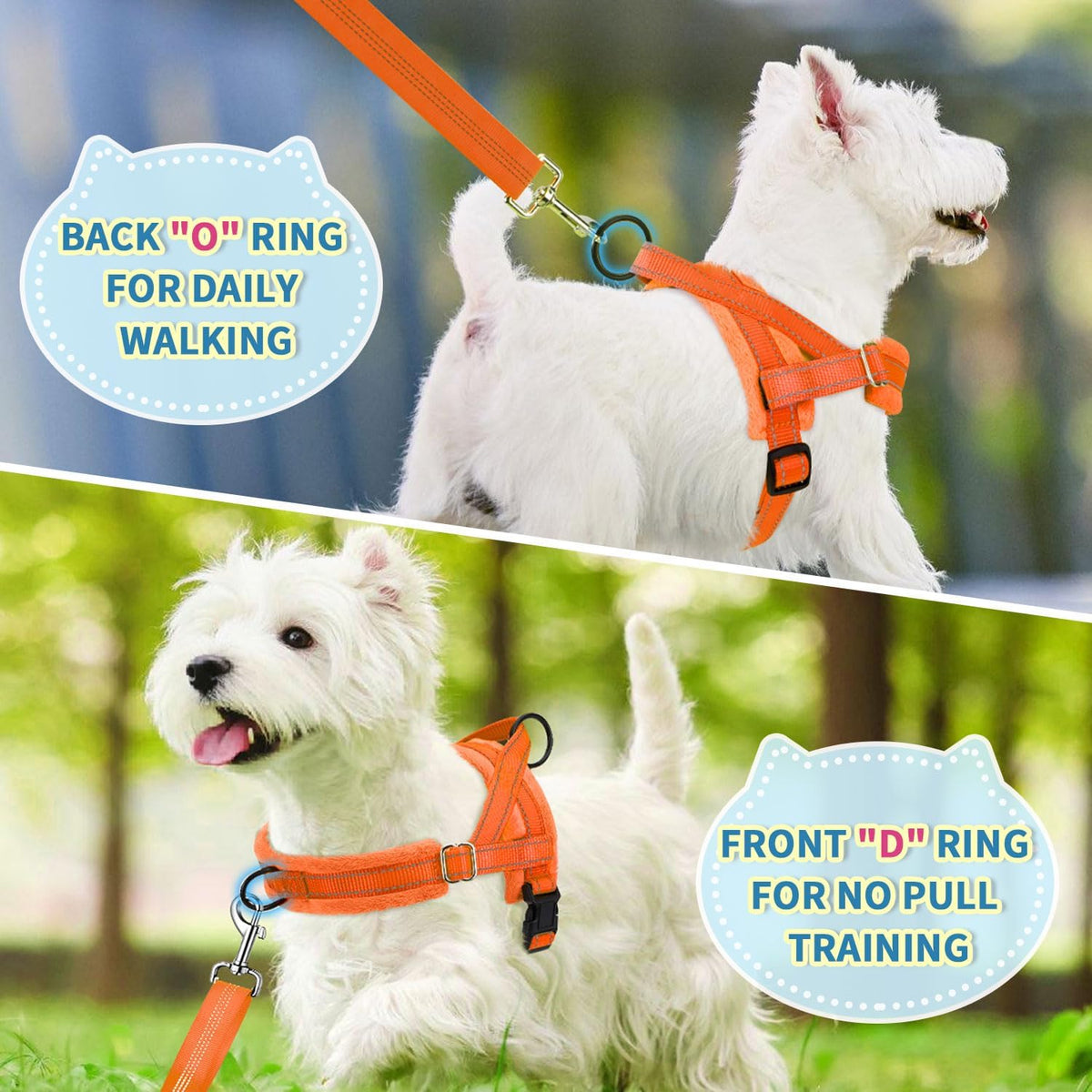 Small Dog Harness and Leash Set, No Pull Soft Padded Vest