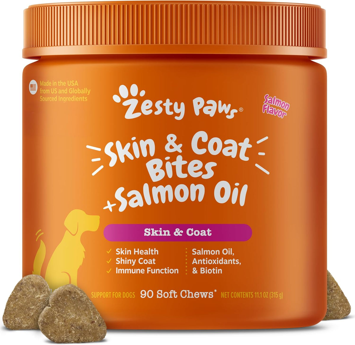 Salmon Oil for Dogs - Skin & Coat Chews, Salmon