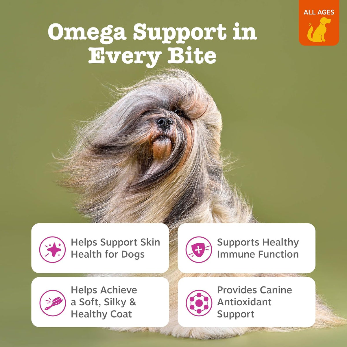 Salmon Oil for Dogs - Skin & Coat Chews, Salmon
