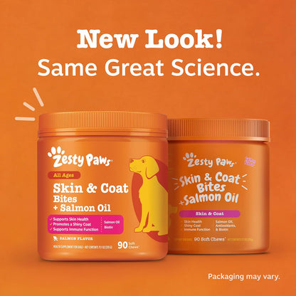Salmon Oil for Dogs - Skin & Coat Chews, Salmon