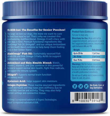 Salmon Oil for Dogs - Skin & Coat Chews, Salmon