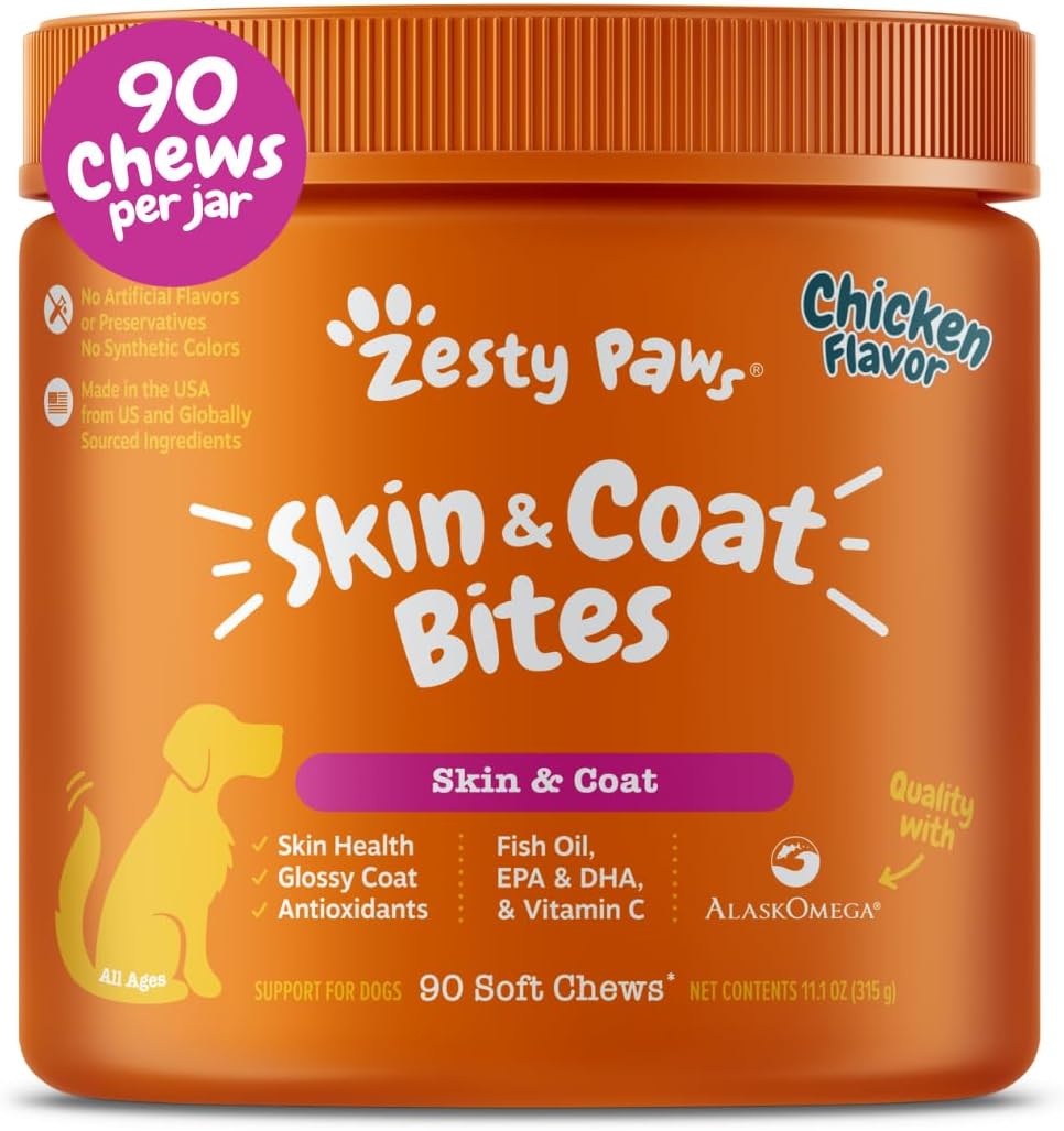 Salmon Oil for Dogs - Skin & Coat Chews, Salmon