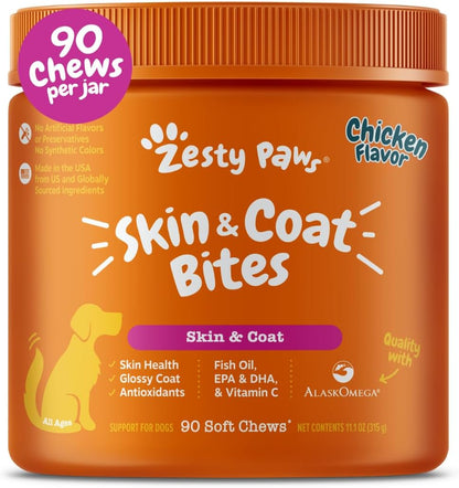Salmon Oil for Dogs - Skin & Coat Chews, Salmon