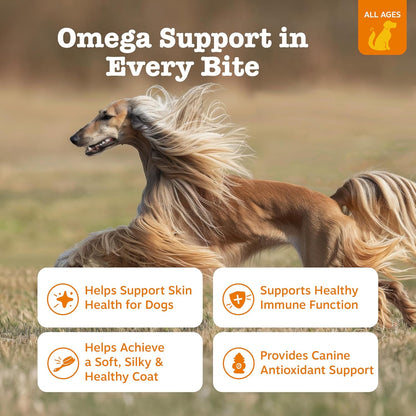 Salmon Oil for Dogs - Skin & Coat Chews, Salmon