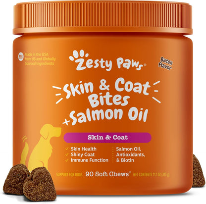 Salmon Oil for Dogs - Skin & Coat Chews, Salmon