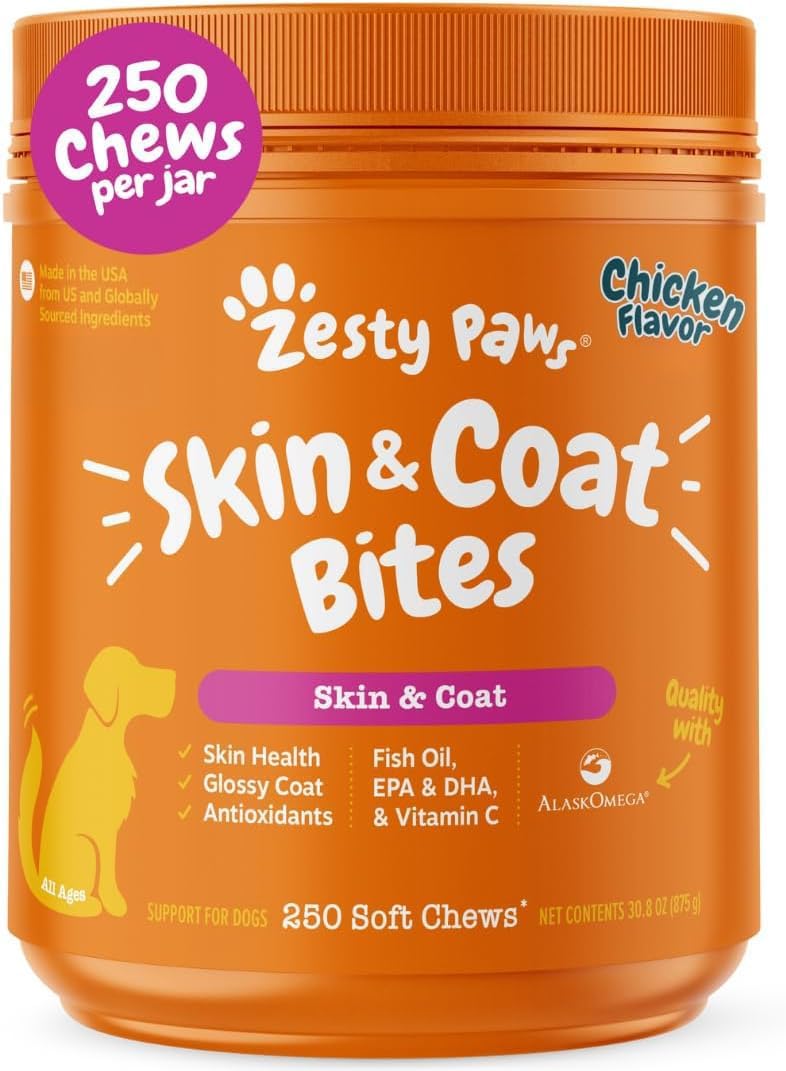 Salmon Oil for Dogs - Skin & Coat Chews, Salmon