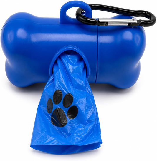 Dog Poop Bag Dispenser with Leash Clip, Portable & Leak-Proof Waste Bag Holder for Dogs, Durable Lightweight Design, Easy Pull Opening, Includes 1 Roll, Ideal for Walking & Travel.