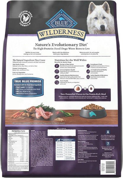 Blue Buffalo Wilderness Lamb & Wholesome Grains Senior Dry Dog Food, 4.5 lb