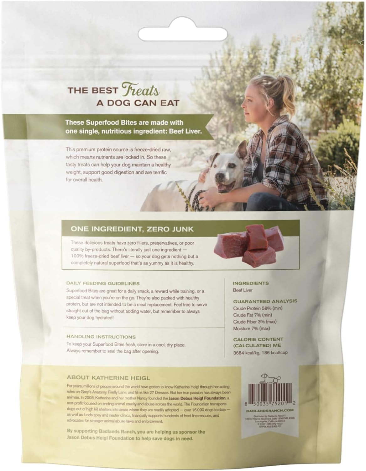 Superfood Bite Freeze-Dried Beef Liver Dog Treats, 4 oz