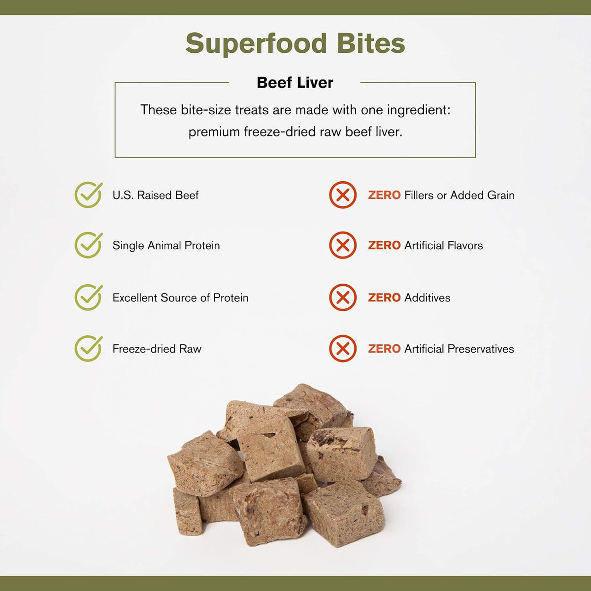 Superfood Bite Freeze-Dried Beef Liver Dog Treats, 4 oz