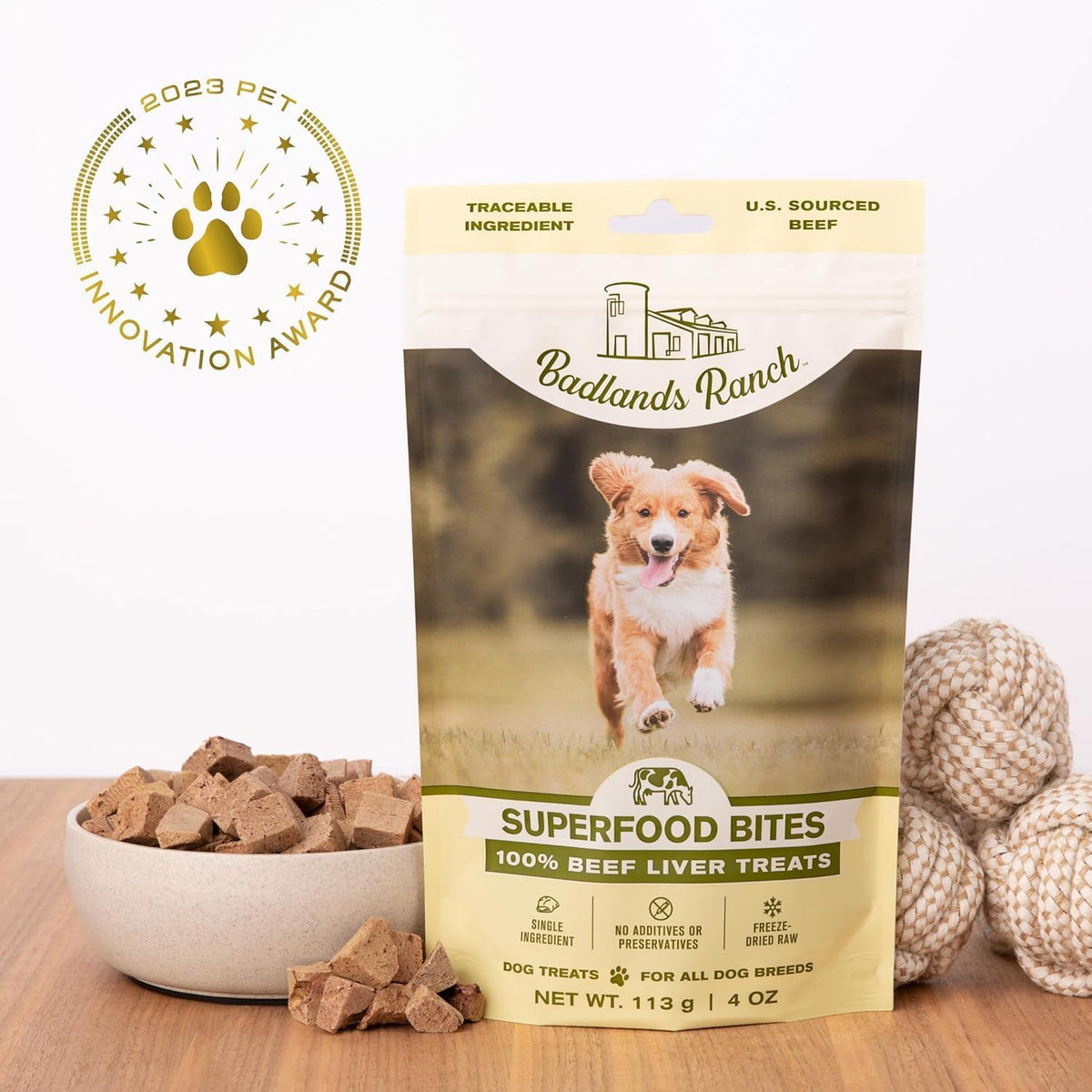Superfood Bite Freeze-Dried Beef Liver Dog Treats, 4 oz
