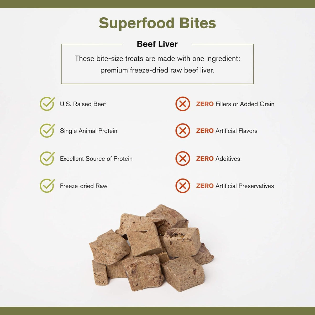 Superfood Bite Freeze-Dried Beef Liver Dog Treats, 4 oz