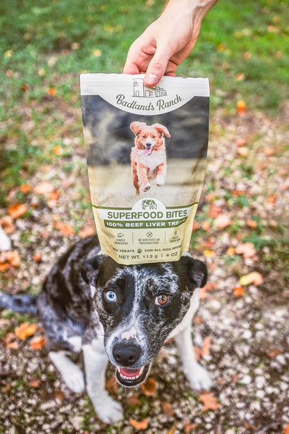 Superfood Bite Freeze-Dried Beef Liver Dog Treats, 4 oz