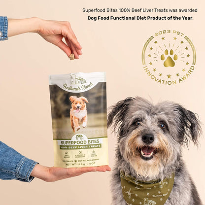 Superfood Bite Freeze-Dried Beef Liver Dog Treats, 4 oz