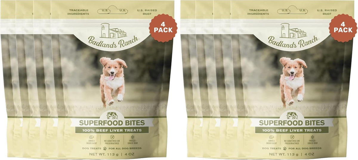 Superfood Bite Freeze-Dried Beef Liver Dog Treats, 4 oz