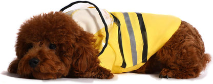 Reflective Dog Raincoat Dog Rain Jacket with Hood Lightweight Waterproof Rain Coat for Puppies (Blue M)