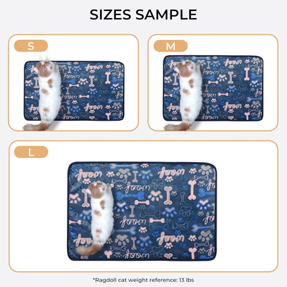 1 Pack 3 Blankets Fluffy Premium Fleece Pet Blanket Flannel Paw Printed Throw for Dog Cat(Small 23x16'', Grey/Brown/Blue)