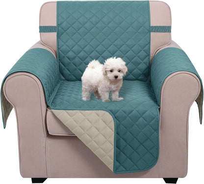 Reversible Sofa Cover Couch Cover for Dogs, Coffee/Beige | 68''Sofa Mat Washable, Pet Friendly, Elastic Straps, Water Repellent, Furniture Protector for 3 Cushion Couch - Colors A