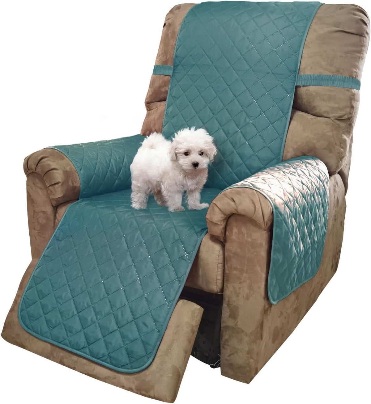 Reversible Sofa Cover Couch Cover for Dogs, Coffee/Beige | 68''Sofa Mat Washable, Pet Friendly, Elastic Straps, Water Repellent, Furniture Protector for 3 Cushion Couch - Colors A