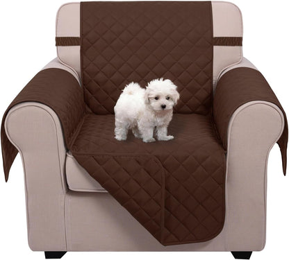 Reversible Sofa Cover Couch Cover for Dogs, Coffee/Beige | 68''Sofa Mat Washable, Pet Friendly, Elastic Straps, Water Repellent, Furniture Protector for 3 Cushion Couch - Colors A