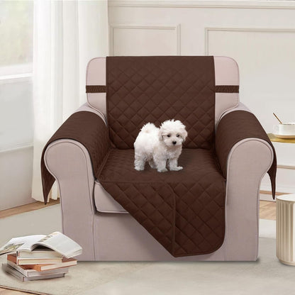 Reversible Sofa Cover Couch Cover for Dogs, Coffee/Beige | 68''Sofa Mat Washable, Pet Friendly, Elastic Straps, Water Repellent, Furniture Protector for 3 Cushion Couch - Colors A