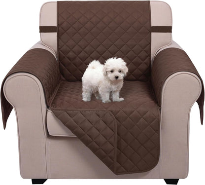 Reversible Sofa Cover Couch Cover for Dogs, Coffee/Beige | 68''Sofa Mat Washable, Pet Friendly, Elastic Straps, Water Repellent, Furniture Protector for 3 Cushion Couch - Colors A