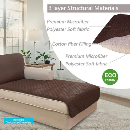 Reversible Sofa Cover Couch Cover for Dogs, Coffee/Beige | 68''Sofa Mat Washable, Pet Friendly, Elastic Straps, Water Repellent, Furniture Protector for 3 Cushion Couch - Colors A