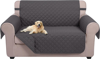 Reversible Sofa Cover Couch Cover for Dogs, Coffee/Beige | 68''Sofa Mat Washable, Pet Friendly, Elastic Straps, Water Repellent, Furniture Protector for 3 Cushion Couch - Colors A