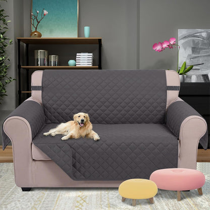 Reversible Sofa Cover Couch Cover for Dogs, Coffee/Beige | 68''Sofa Mat Washable, Pet Friendly, Elastic Straps, Water Repellent, Furniture Protector for 3 Cushion Couch - Colors A