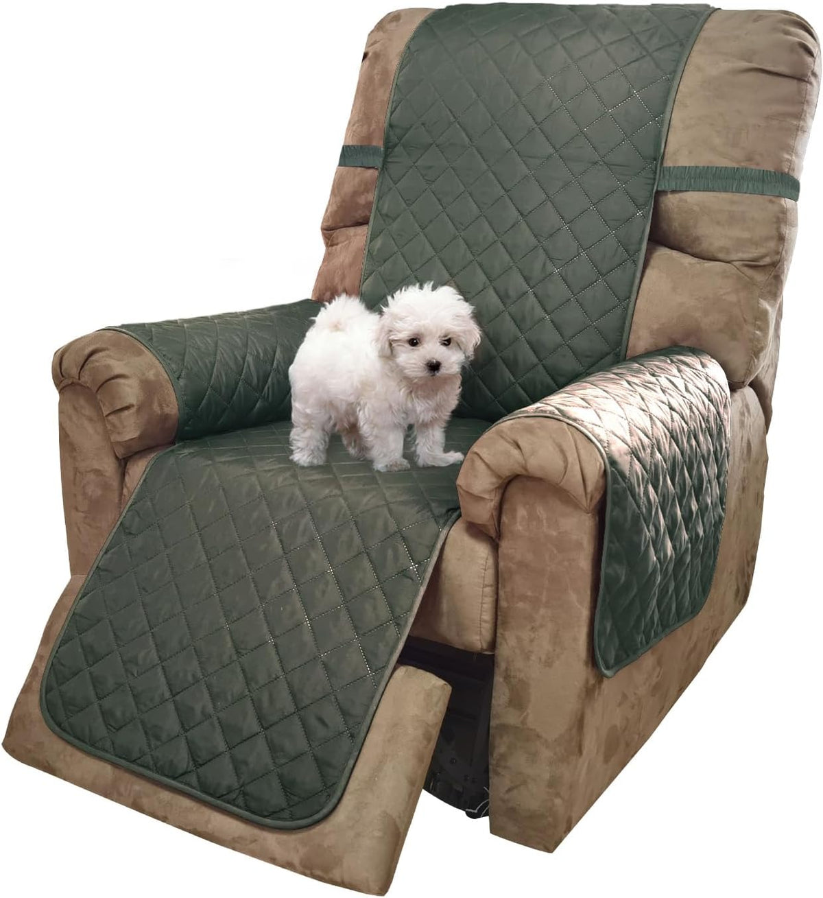 Reversible Sofa Cover Couch Cover for Dogs, Coffee/Beige | 68''Sofa Mat Washable, Pet Friendly, Elastic Straps, Water Repellent, Furniture Protector for 3 Cushion Couch - Colors A