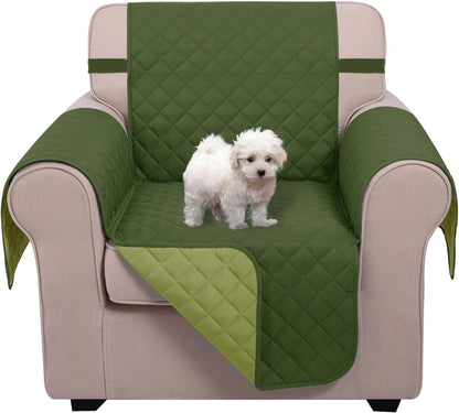 Reversible Sofa Cover Couch Cover for Dogs, Coffee/Beige | 68''Sofa Mat Washable, Pet Friendly, Elastic Straps, Water Repellent, Furniture Protector for 3 Cushion Couch - Colors A