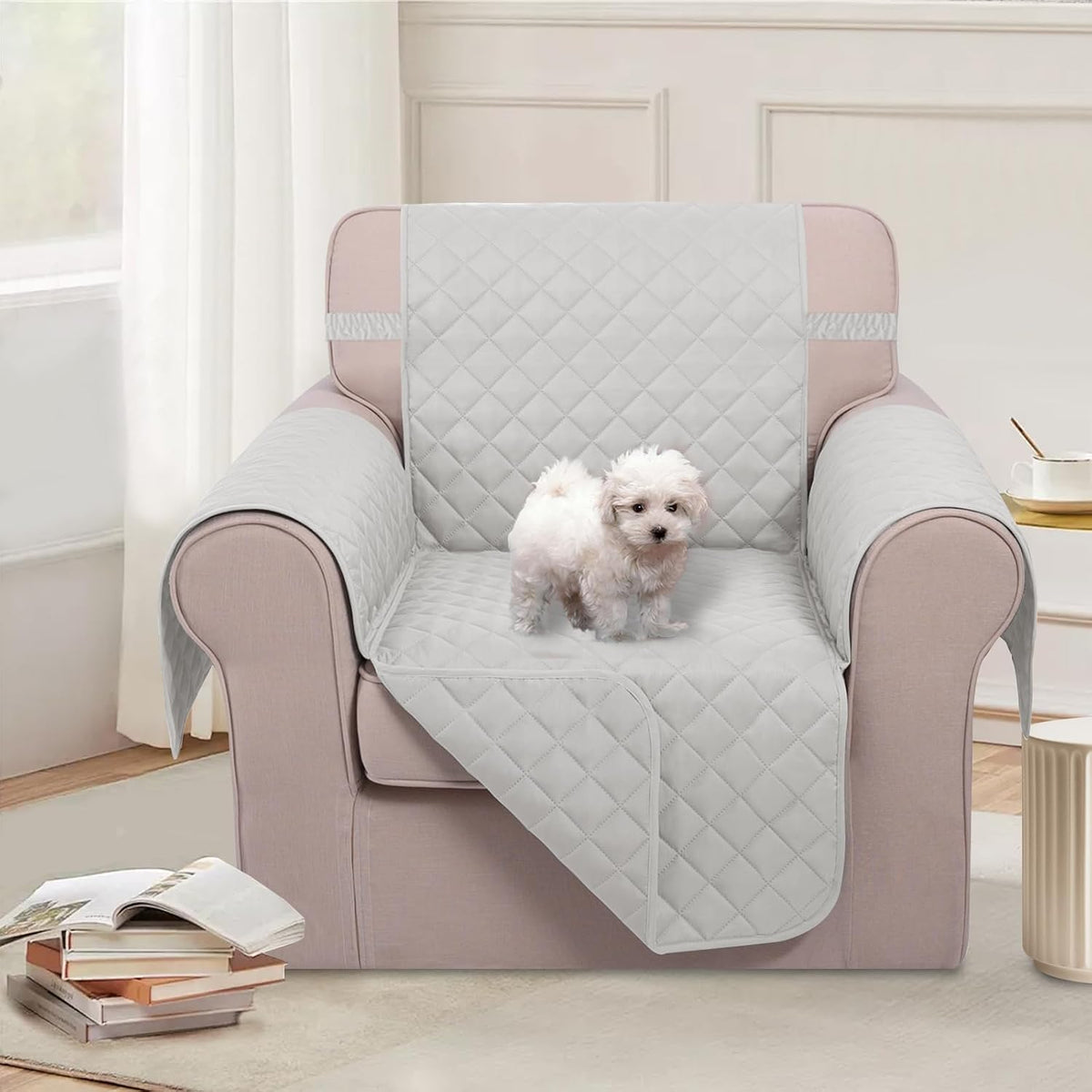 Reversible Sofa Cover Couch Cover for Dogs, Coffee/Beige | 68''Sofa Mat Washable, Pet Friendly, Elastic Straps, Water Repellent, Furniture Protector for 3 Cushion Couch - Colors A