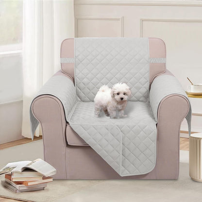 Reversible Sofa Cover Couch Cover for Dogs, Coffee/Beige | 68''Sofa Mat Washable, Pet Friendly, Elastic Straps, Water Repellent, Furniture Protector for 3 Cushion Couch - Colors A