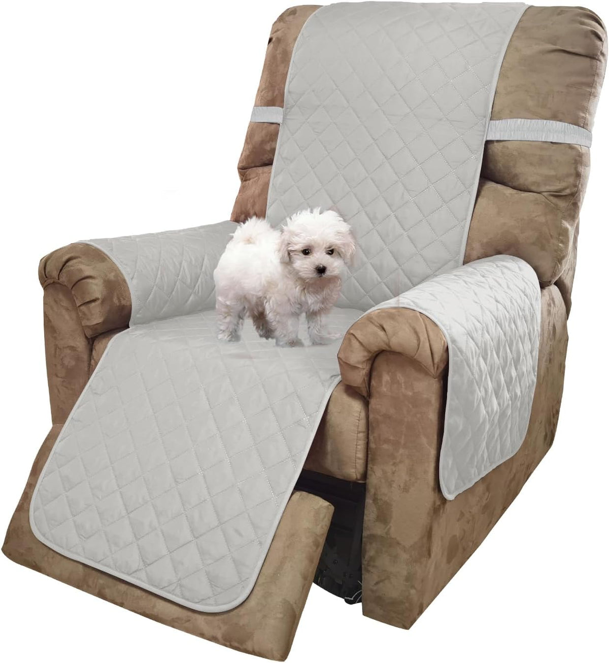 Reversible Sofa Cover Couch Cover for Dogs, Coffee/Beige | 68''Sofa Mat Washable, Pet Friendly, Elastic Straps, Water Repellent, Furniture Protector for 3 Cushion Couch - Colors A